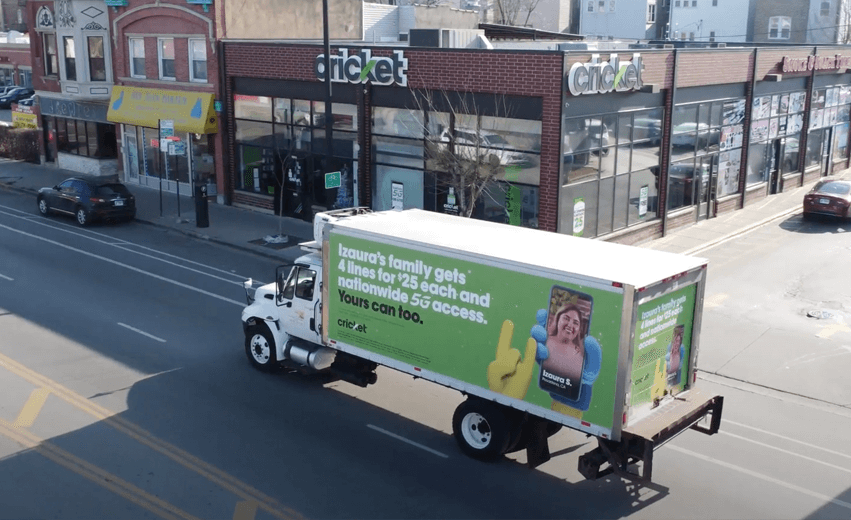Mobile Billboard Advertising for Cricket Wireless  travelling in Austin.