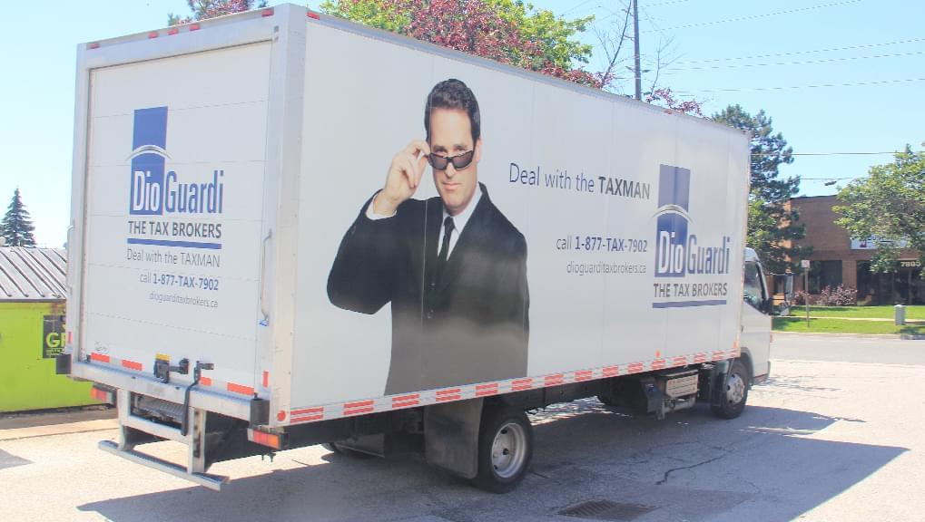 One Mobile Billboard for Dio Guardi The Tax Broker with the copy “Deal with the TaxMan”