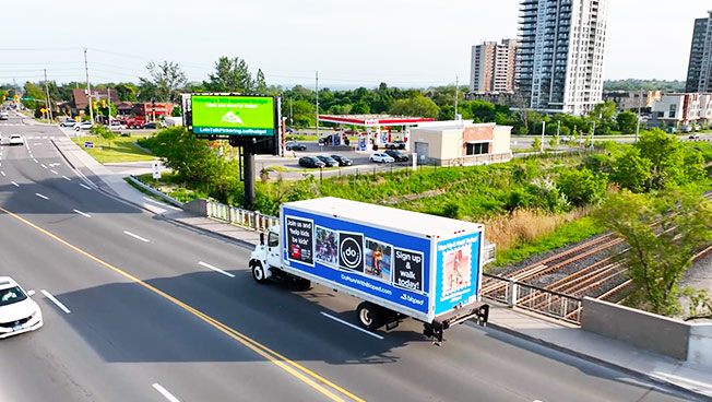 Truck Advertisement photo of Easter Seals carrying out a targeted OOH advertising campaign in Greater Toronto Area.