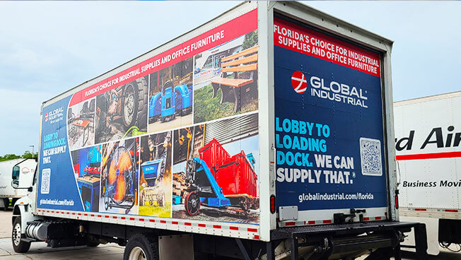 Mobile Billboards photo of Global Industrial carrying out a targeted OOH advertising campaign in Orlando.