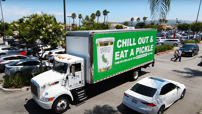 Movia Truck Advertising Campaign for Grillo’s Pickles