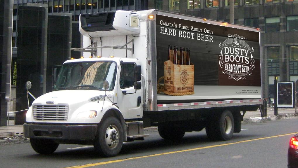 One Mobile Billboard for Iconic Brewing in downtown Toronto Canada