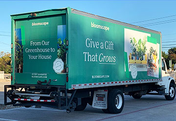 Truckside Advertising for Bloomscape to help launch a holiday gifting campaign