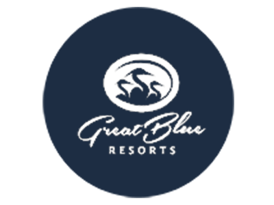 Great Blue Resorts logo of OOH ads