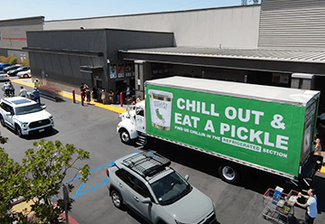 Truck Ads for 
            Grillo's on side of truck