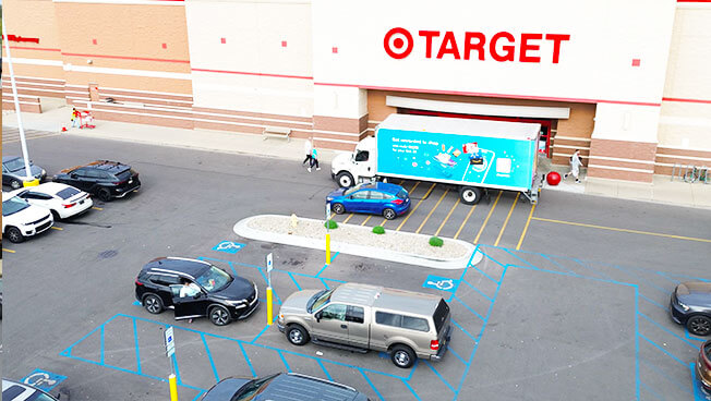 Truckside Ads for Shopkick in a Target Parking Lot