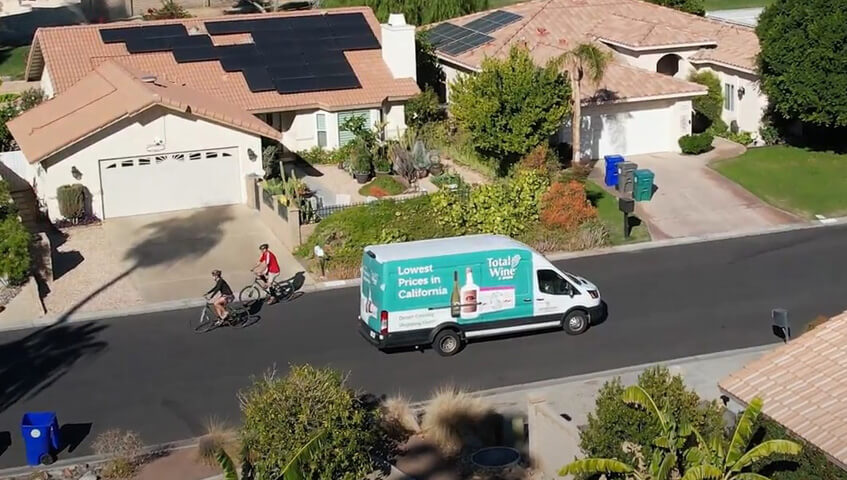 Mobile Billboards photo of Total Wine & More carrying out a targeted OOH advertising campaign in Palm Springs, FL.