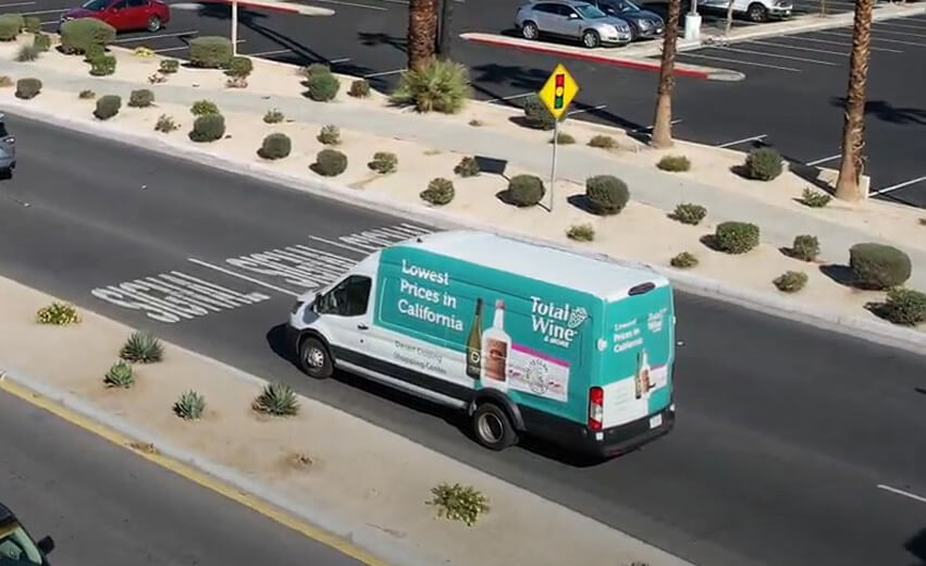 Mobile Billboard Advertising for Total Wine & More in Palm Springs, FL.