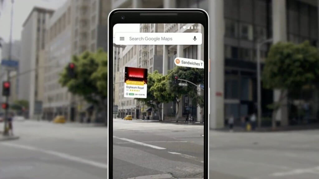 A Pop-up overlay ad using augmented reality on Google Maps.