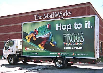 Truck side advertising is a convenient way to get your billboard moving around in Boston