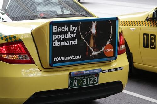 Taxi ads have a daily reach to millions of people
