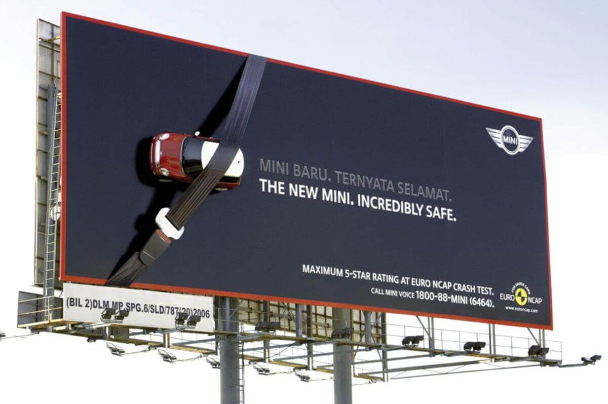 A large bulletin billboard is guaranteed to be noticeable