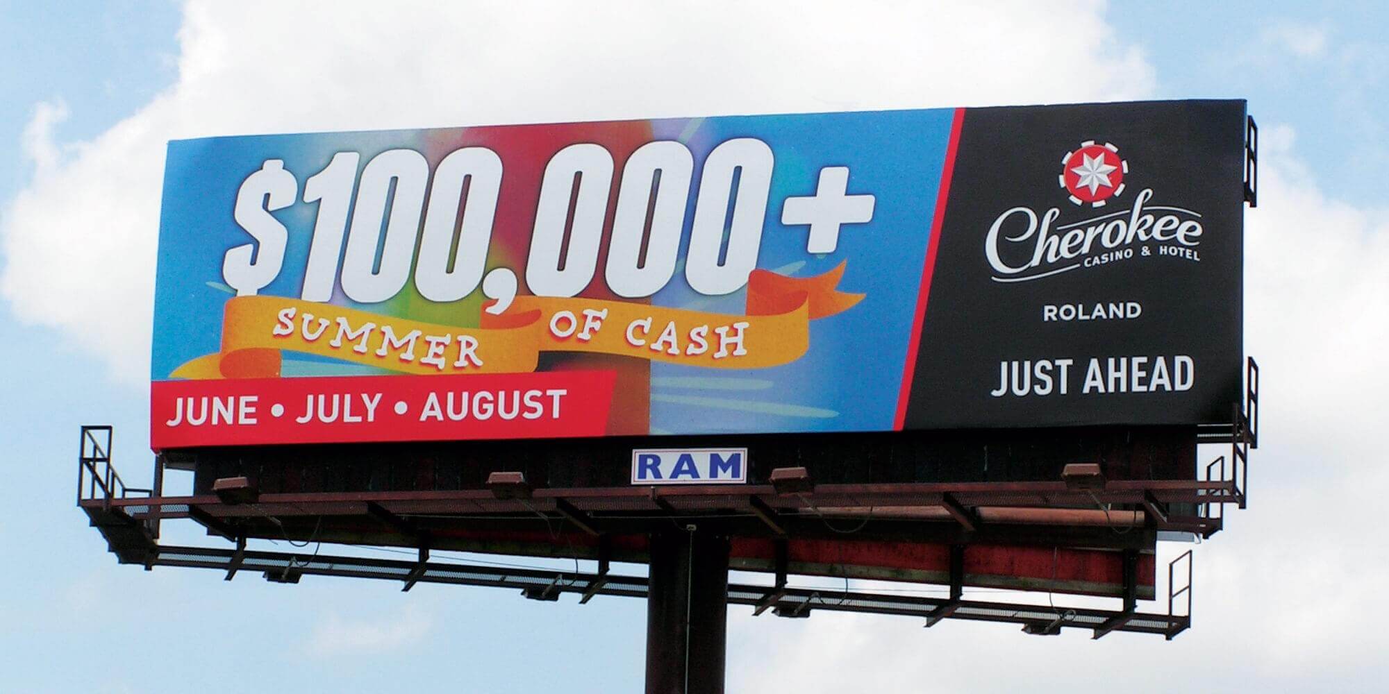 Image of OOH billboard advertising a summer campaign 