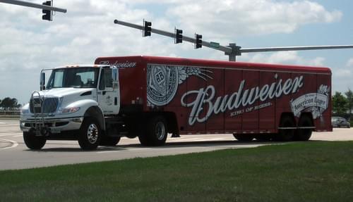Large truckside ads communicate effectively