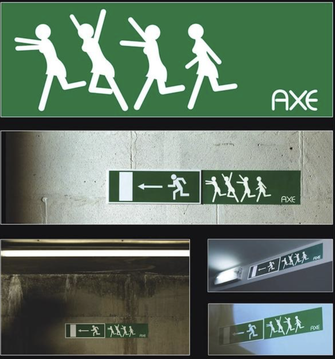 Axe played on existing public signs to convey its brand message