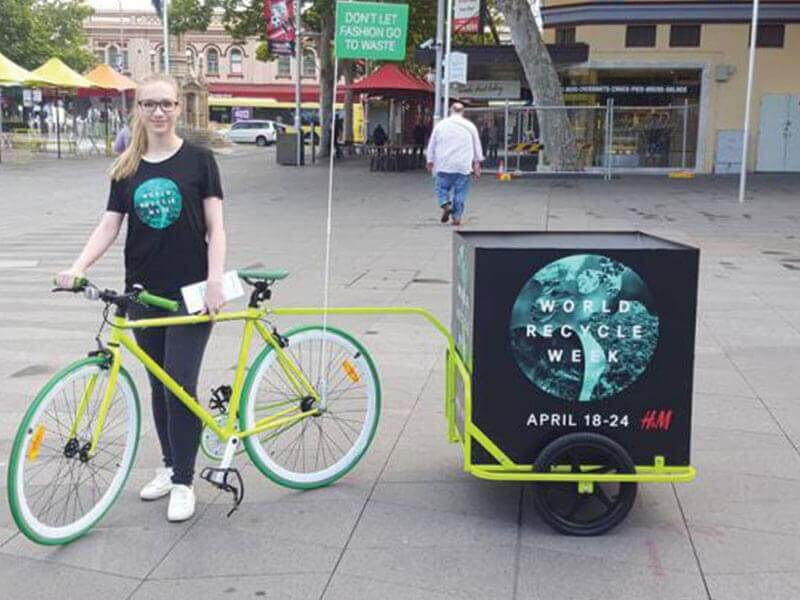 Mobile billboards can take the form of bike advertising