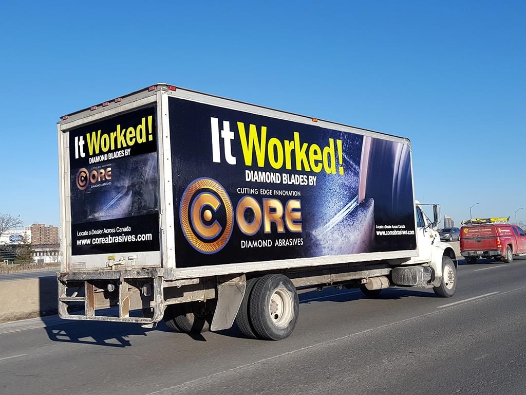 Core Abrasives, Truck advertisement 