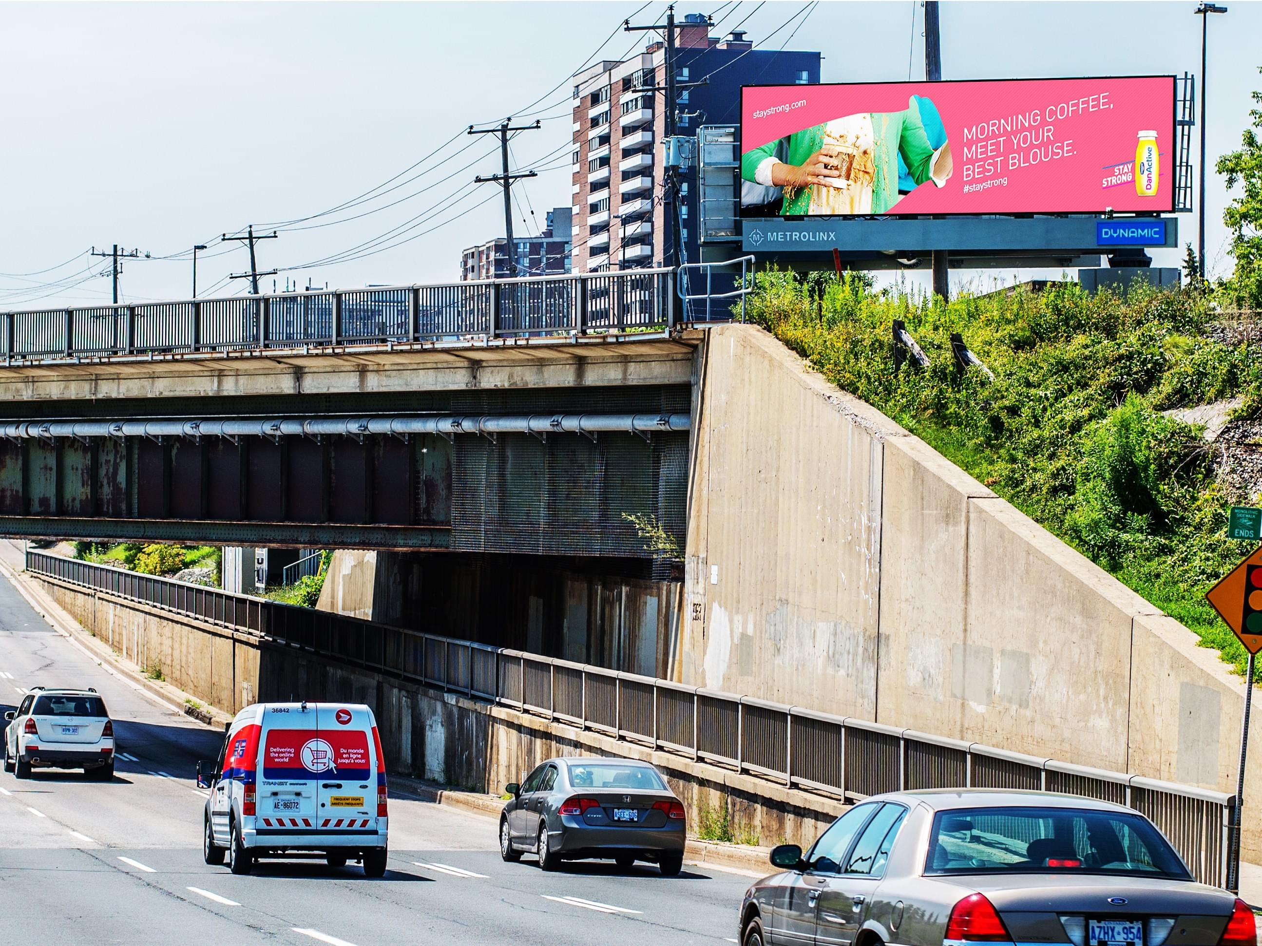 Consider the traffic count when choosing to put a billboard in a location