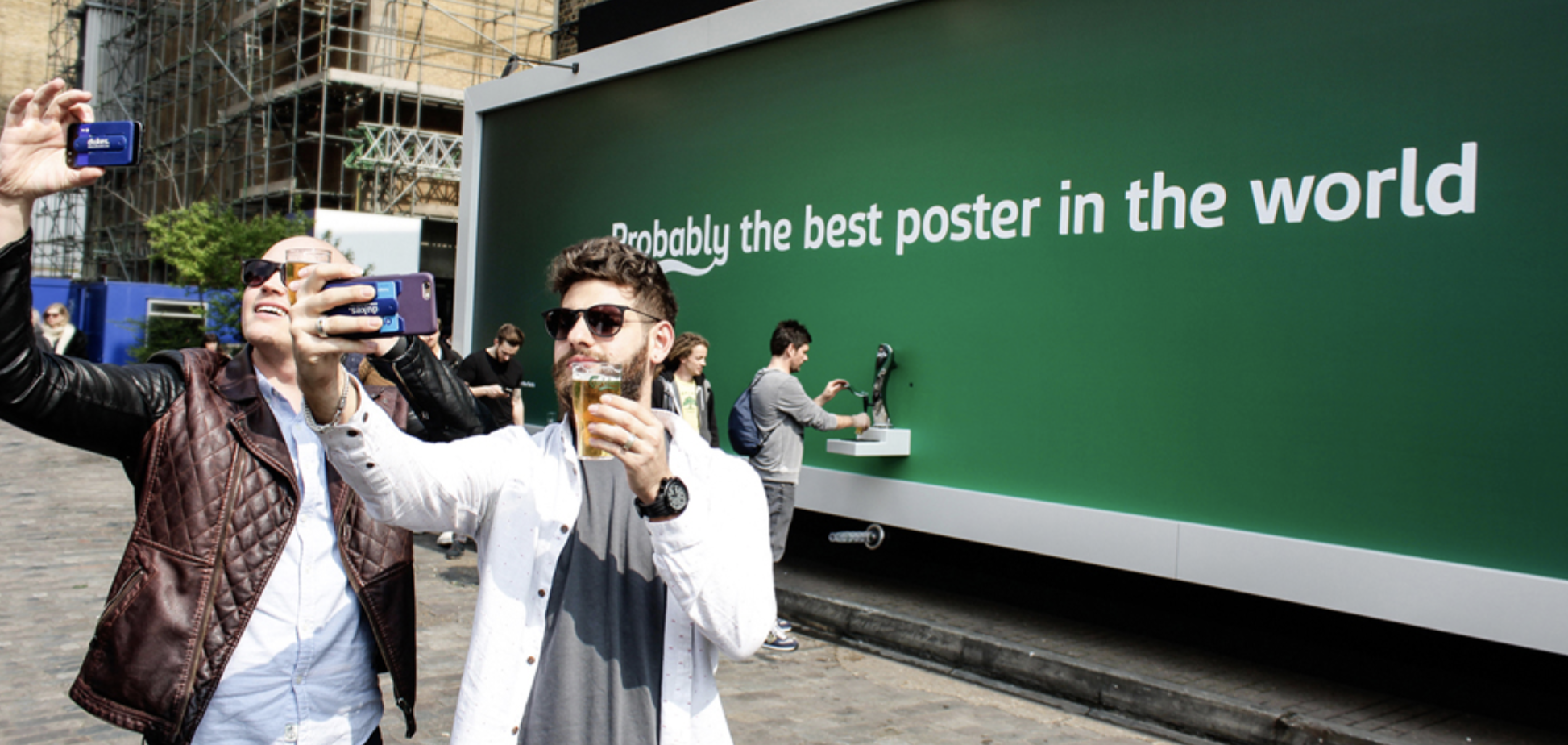 This interactive ambient by Carlsberg encouraged people to step right up and get a beer
