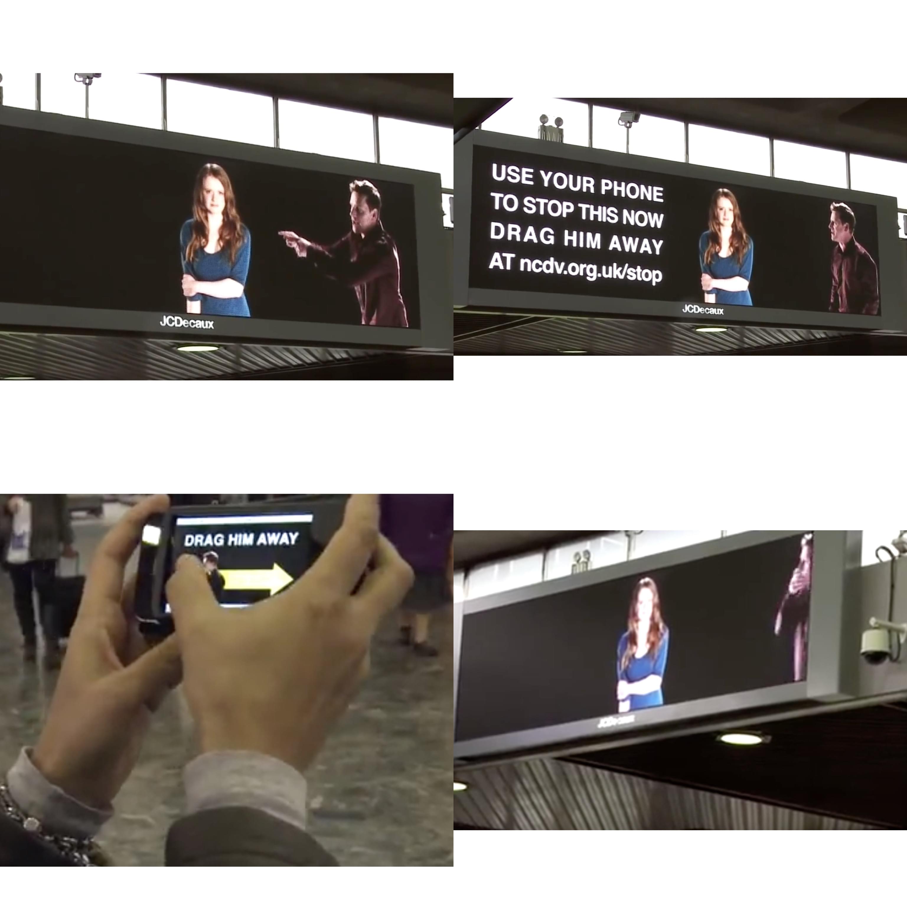 Interactive DOOH against domestic abuse