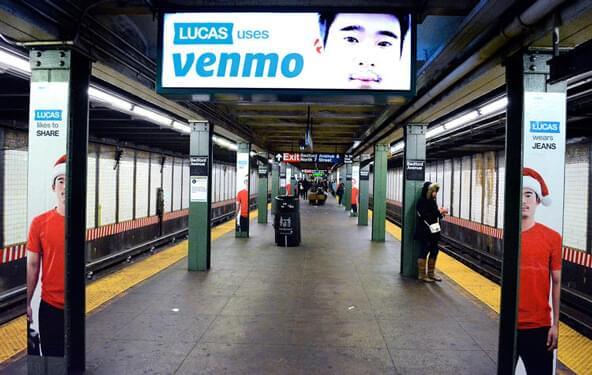 Subway platforms are marketing spaces useful to target waiting commuters