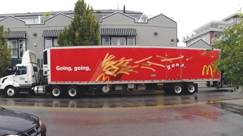McDonalds Moving Billboard, Truck Advertising, Mobile Billboard