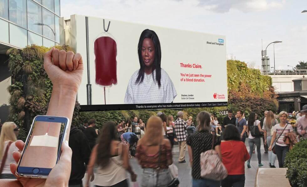 Scanning blood donations through your phone because of a billboard prompt is innovative