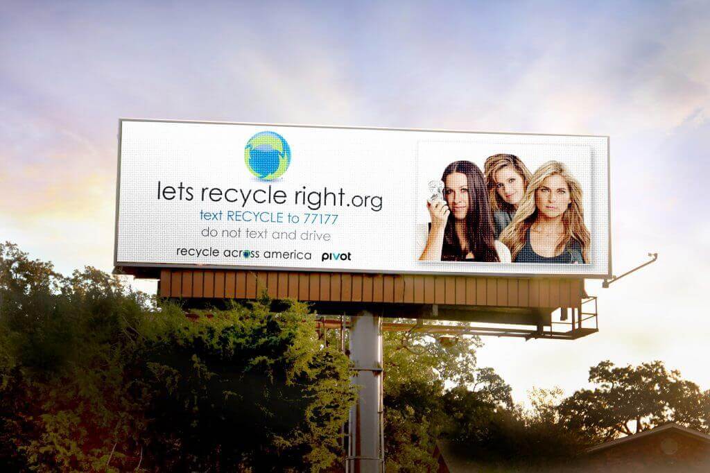 Digital billboards advertising recycling 