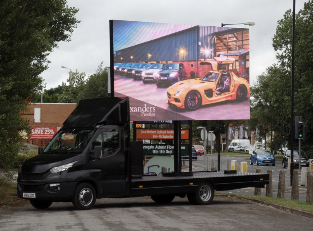 a digital mobile trailer billboard