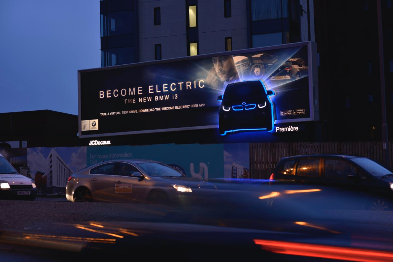 a customized digital billboard by BMW
