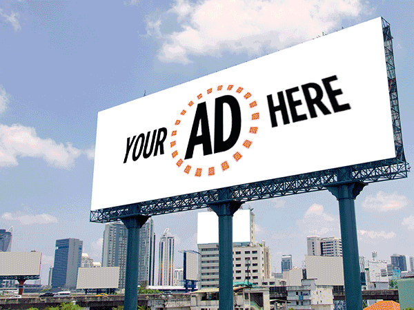 Image of the placement of your potential ad on a billboard
