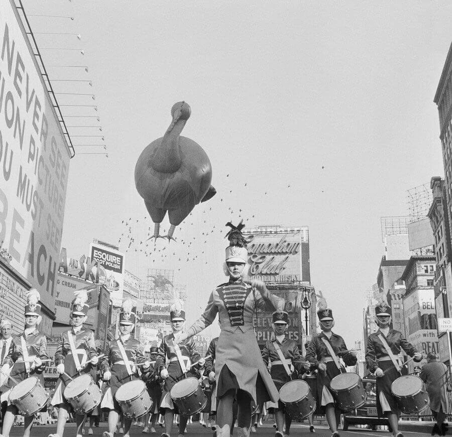 Macy's Thanksgiving Day Parade in Times Square in 1959.