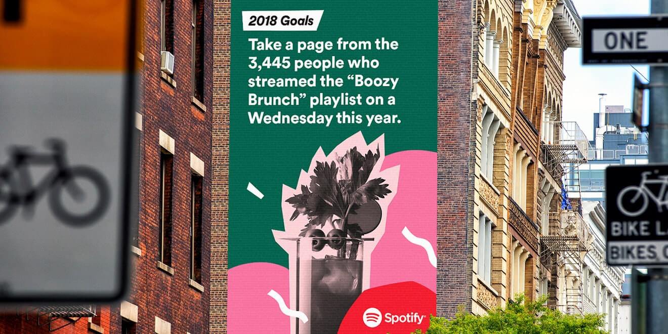 Spotify 2018 billboard in New York