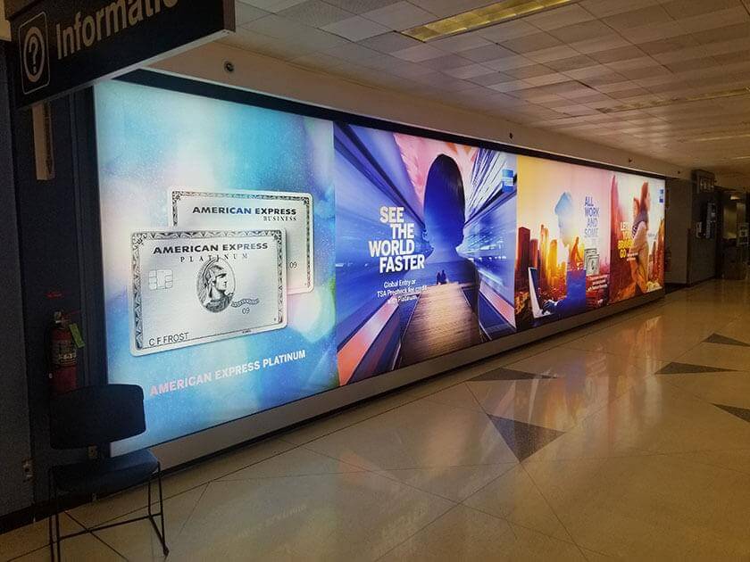 Digital ads in airports give travellers something interesting to look at