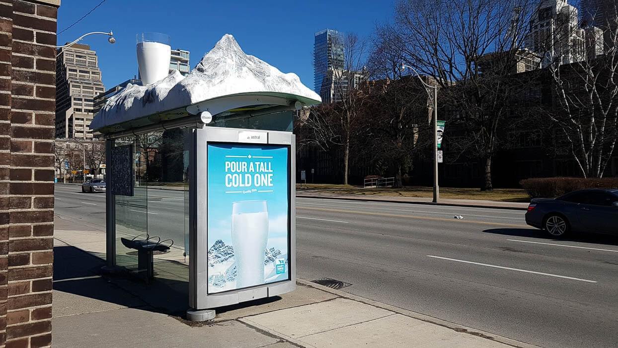 Bus shelter ads have plenty of creative freedom