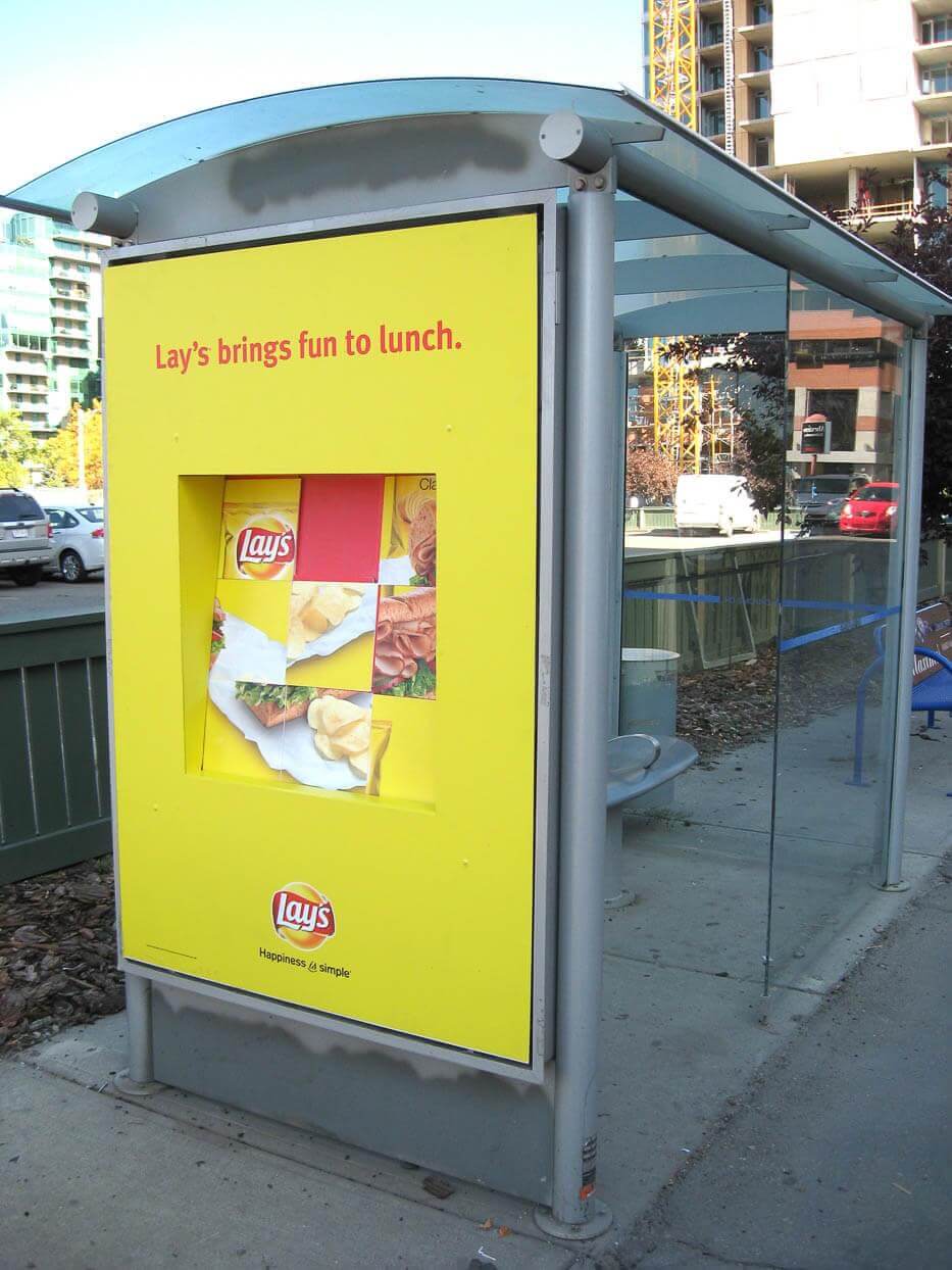 Transit shelter ads have 24/7 visibility as they are usually backlit