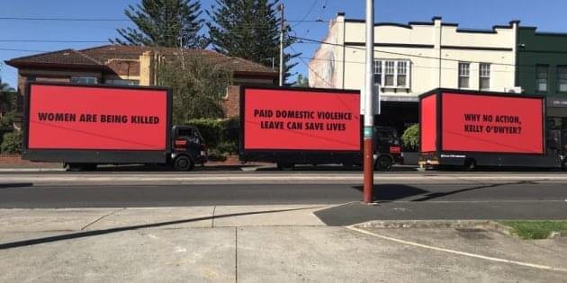 Paid domestic violence leave is highlighted in these impactful Australian truck ads