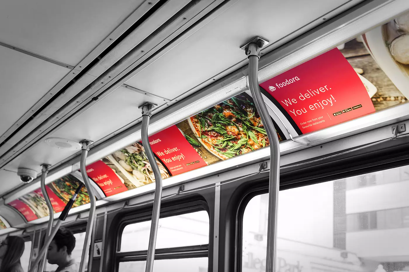 Interior cards on a TTC streetcar are effective ways to promote business to commuters