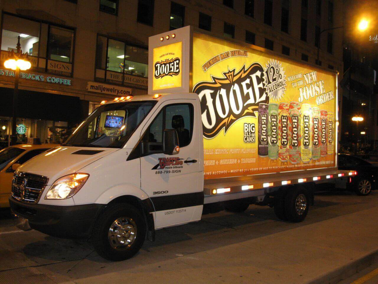 The personality of the brand comes to life on a mobile billboard