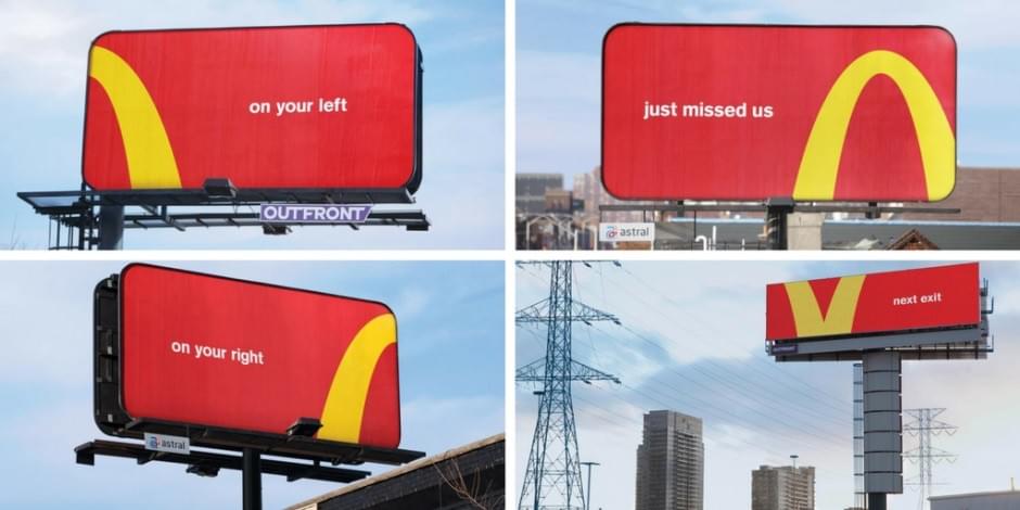 most creative billboards by McDonalds