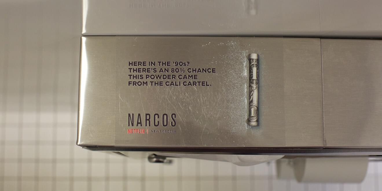 narcos netflix campaign advertising marketing ooh outdoor out-of-home bar 
