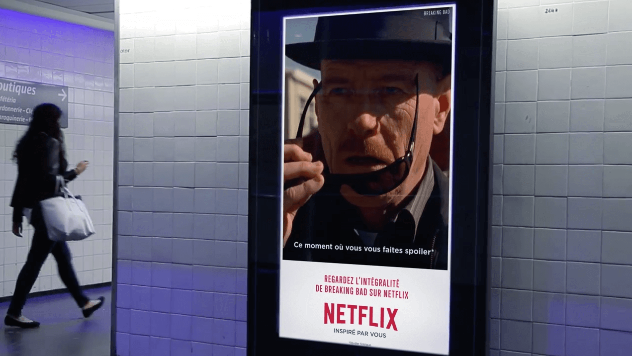 Netflix GIF ads are a unique outdoor execution that captures the interest of modern consumers