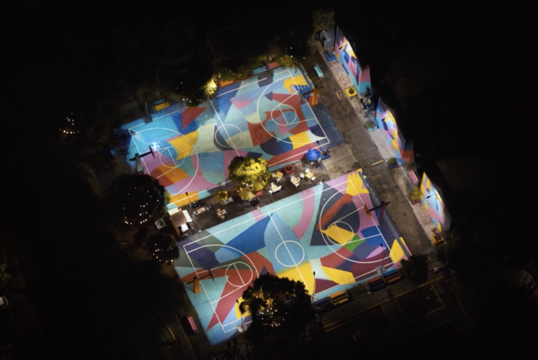 Solar graffiti ambient helps to prevent future assaults and robberies