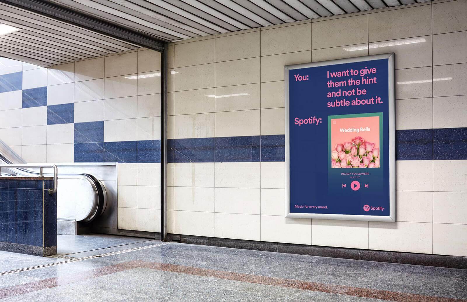 Spotify users can relate to this subway OOH ad