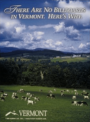 Vermont's landscapes see no billboards