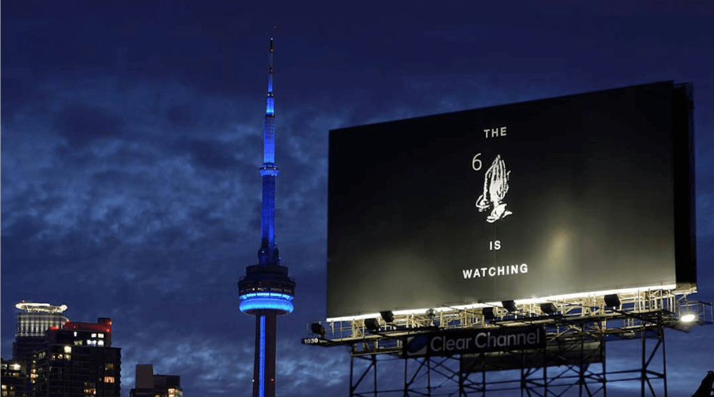 Drake's viral billboard in Toronto.