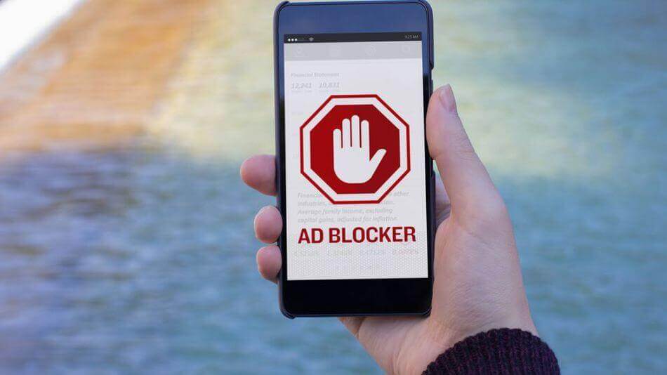 Picture of ad blocker on a smartphone.