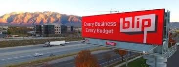 Blip billboard on highway.