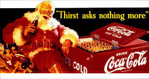 First illustration of Santa Claus by Coca-Cola's OOH ad.