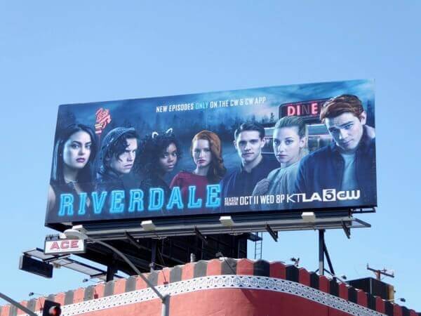 Image of billboard advertising original Netflix series, Riverdale.